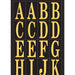 2" Black/Gold Letters (10 pcs.)