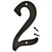 4" Black Plastic Number 2 (10 pcs.)