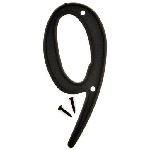 4" Black Plastic Number 9 (10 pcs.)