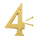 4" Solid Brass Number 4 (5 pcs.)