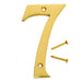 4" Solid Brass Number 7 (5 pcs.)