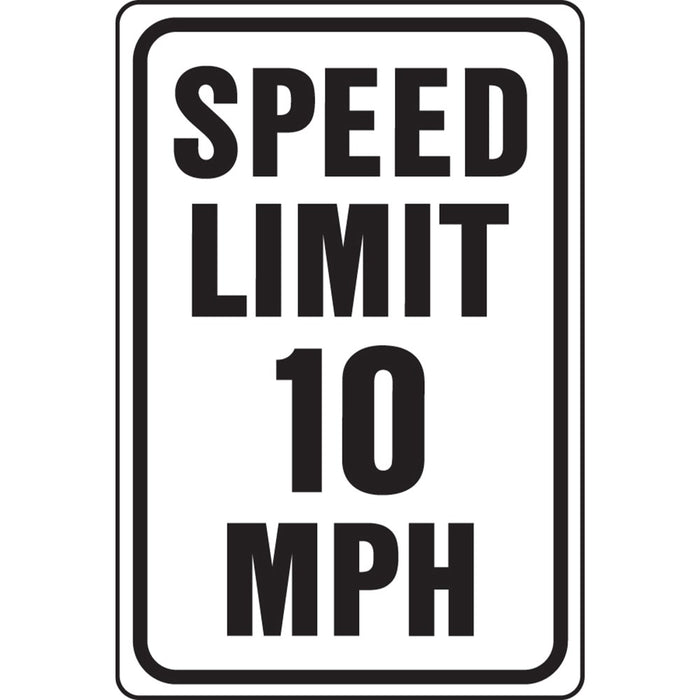 Speed Limit 10 Mph Sign 12" x 18" (1 pc.)