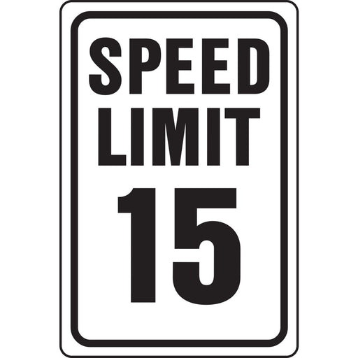 Speed Limit 15 Mph Sign 12" x 18" (1 pc.)