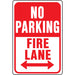 No Parking Fire Lane Sign 12" x 18" (1 pc.)