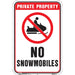 No Snowmobiles Sign 12" x 18" (1 pc.)