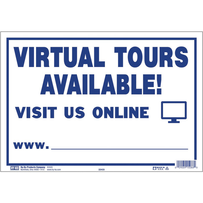 Virtual Tour Sign Virtual Tours Available Sign 9