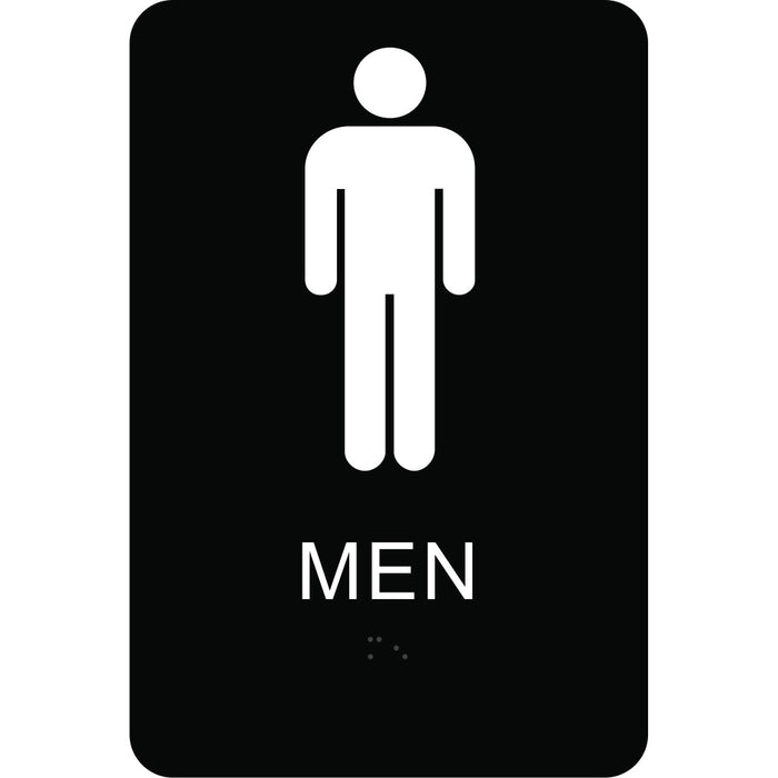 Braille Men Signs 6" x 9" (3 pcs.)