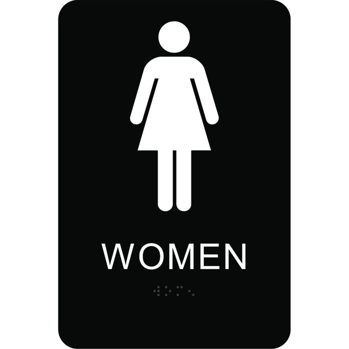 Braille Women Signs 6" x 9" (3 pcs.)