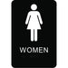 Braille Women Signs 6" x 9" (3 pcs.)