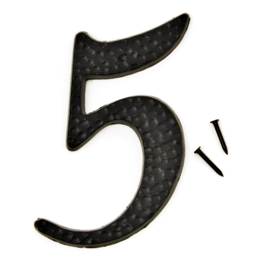 3" Black Aluminum Number 5 (10 pcs.)