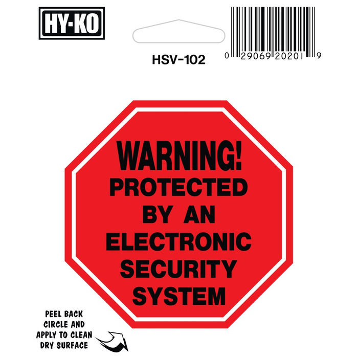 4X4" Security System Sign 4" x 4" (10 pcs.)