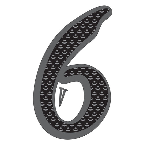 4.5" Black Zinc Number 6 (10 pcs.)