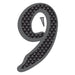 4.5" Black Zinc Number 9 (10 pcs.)