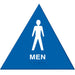 Men - Blue Triangle Sign 12" x 12" (3 pcs.)