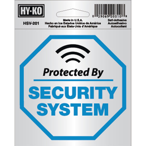 4X4" Self-Adhesive Security System Sign 4" x 4" (6 pcs.)