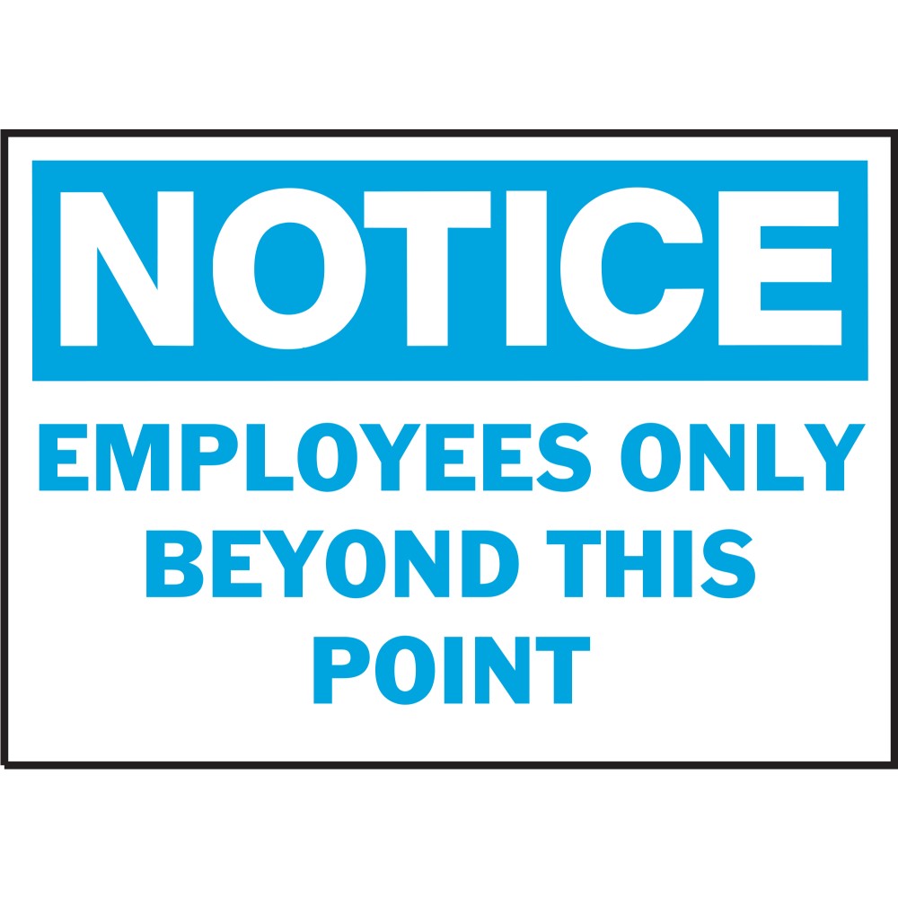 Notice Employees Only Sign 10" x 14" (5 pcs.)