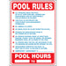 Pool Rules (California) Sign 20" x 28" (5 pcs.)