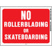 No Rollerblading/Skateboarding Sign 8.5" x 12" (10 pcs.)