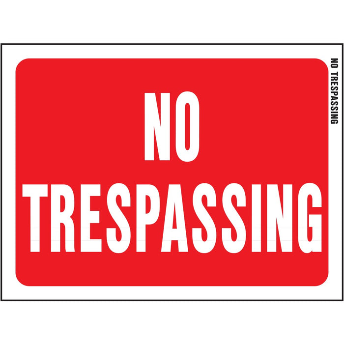 No Trespassing Sign 8.5" x 12" (10 pcs.)