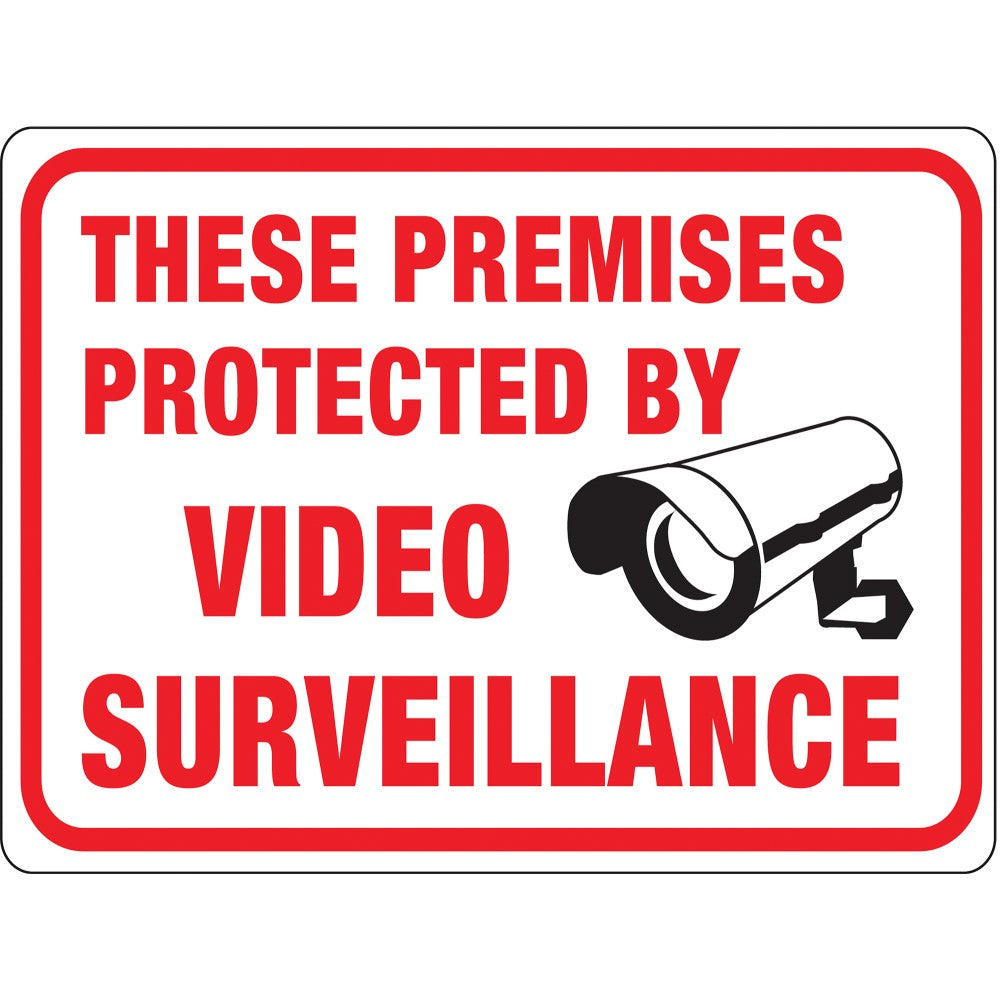 Protected By Video Surveillance Sign 8.5" x 12" (10 pcs.)