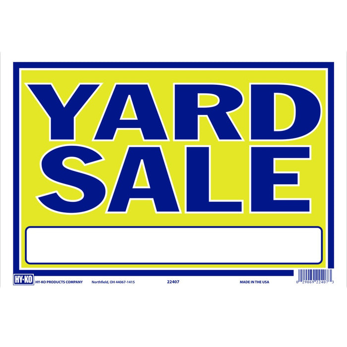 9X13 Neon Yard Sale Sign 9" x 13" (10 pcs.)