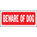 Beware Of The Dog Sign 6" x 14" (5 pcs.)