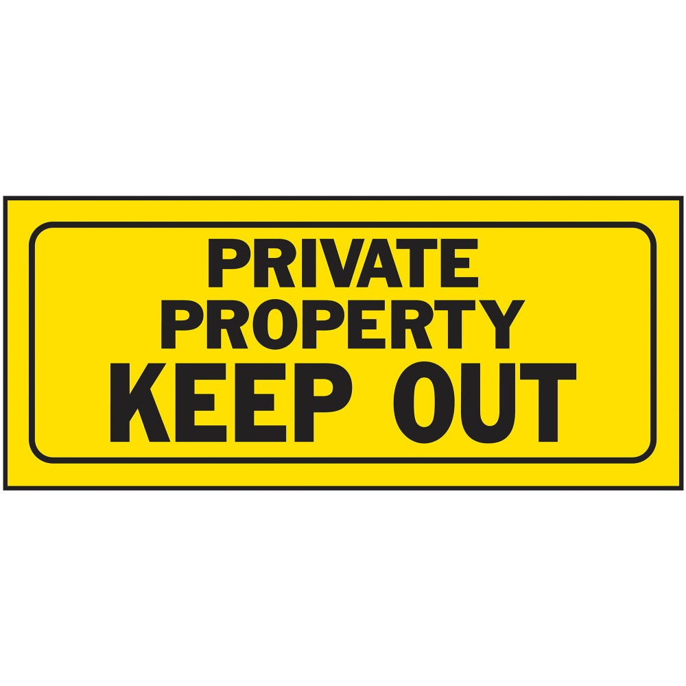 Private Property Keep Out Sign 6" x 14" (5 pcs.)