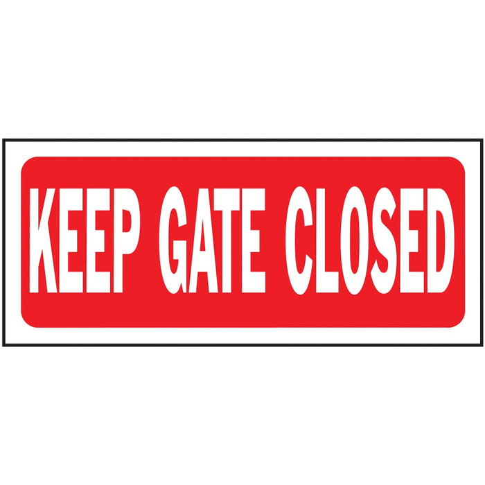 Keep Gate Closed Sign 6" x 14" (5 pcs.)