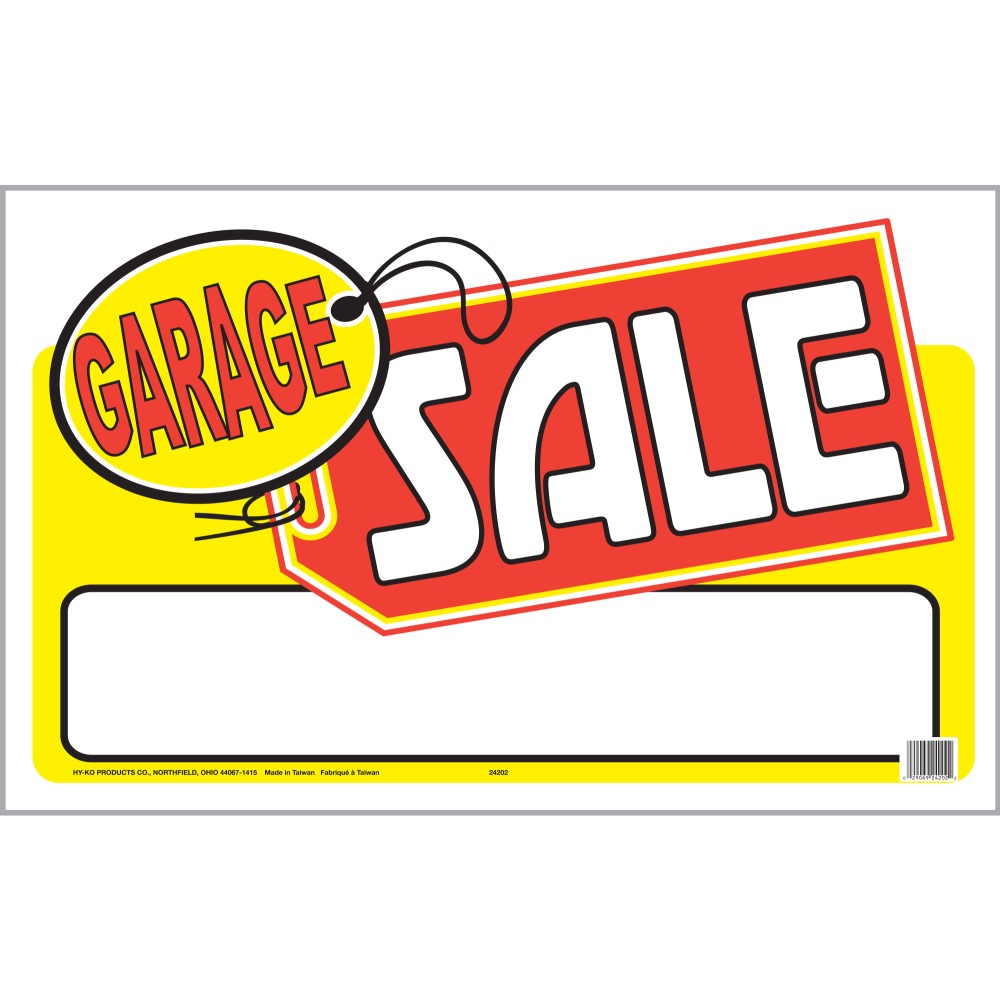Garage Sale Bag Sign W/Frame Sign 14" x 20" (6 pcs.)