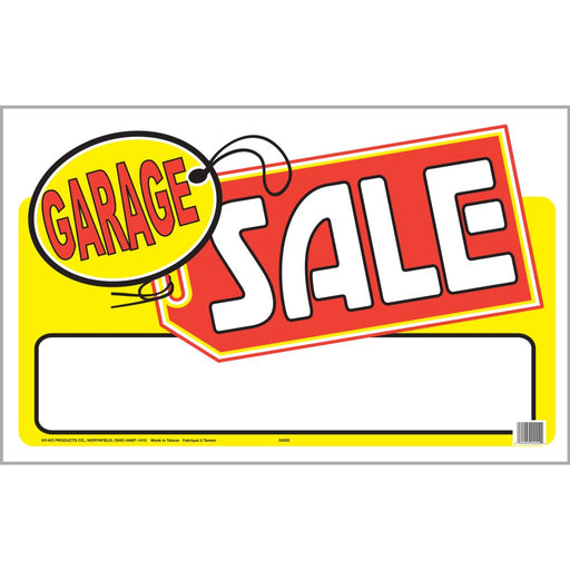 Garage Sale Bag Sign W/Frame Sign 14" x 20" (6 pcs.)