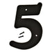 6" Black Plastic Number 5  (5 pcs.)