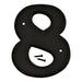 6" Black Plastic Number 8  (5 pcs.)