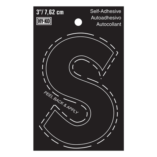 3" Black Vinyl Letter S  (10 pcs.)