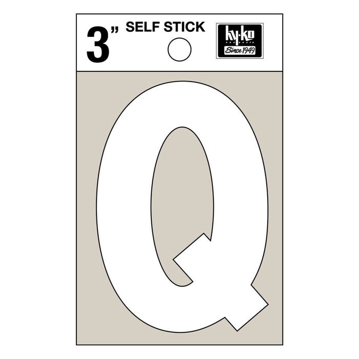 3" White Vinyl Letter Q (10 pcs.)