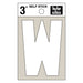 3" White Vinyl Letter W (10 pcs.)