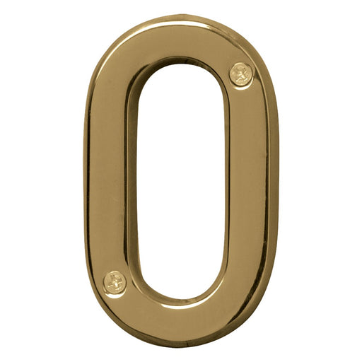 4" Polished Brass Number 0 (3 pcs.)