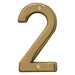 4" Polished Brass Number 2 (3 pcs.)