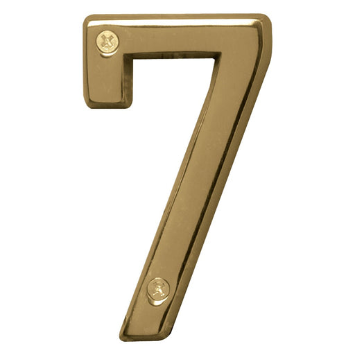 4" Polished Brass Number 7 (3 pcs.)