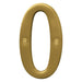 4" Brushed Brass Number 0 (3 pcs.)