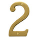 4" Brushed Brass Number 2 (3 pcs.)