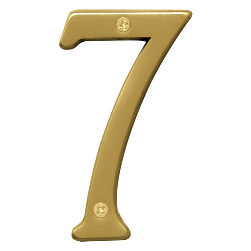 4" Brushed Brass Number 7 (3 pcs.)