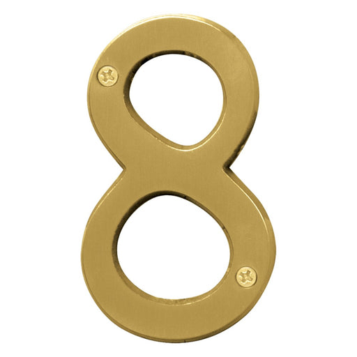 4" Brushed Brass Number 8 (3 pcs.)