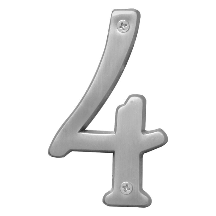 4" Satin Nickel Number 4 (3 pcs.)