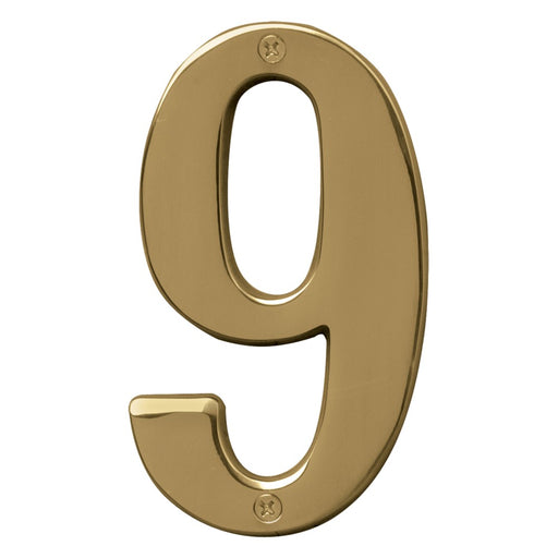 5" Polished Brass Number 9 (3 pcs.)