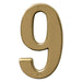 5" Polished Brass Number 9 (3 pcs.)