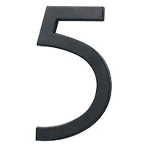 6" Black Floating Mount Number 5 (3 pcs.)