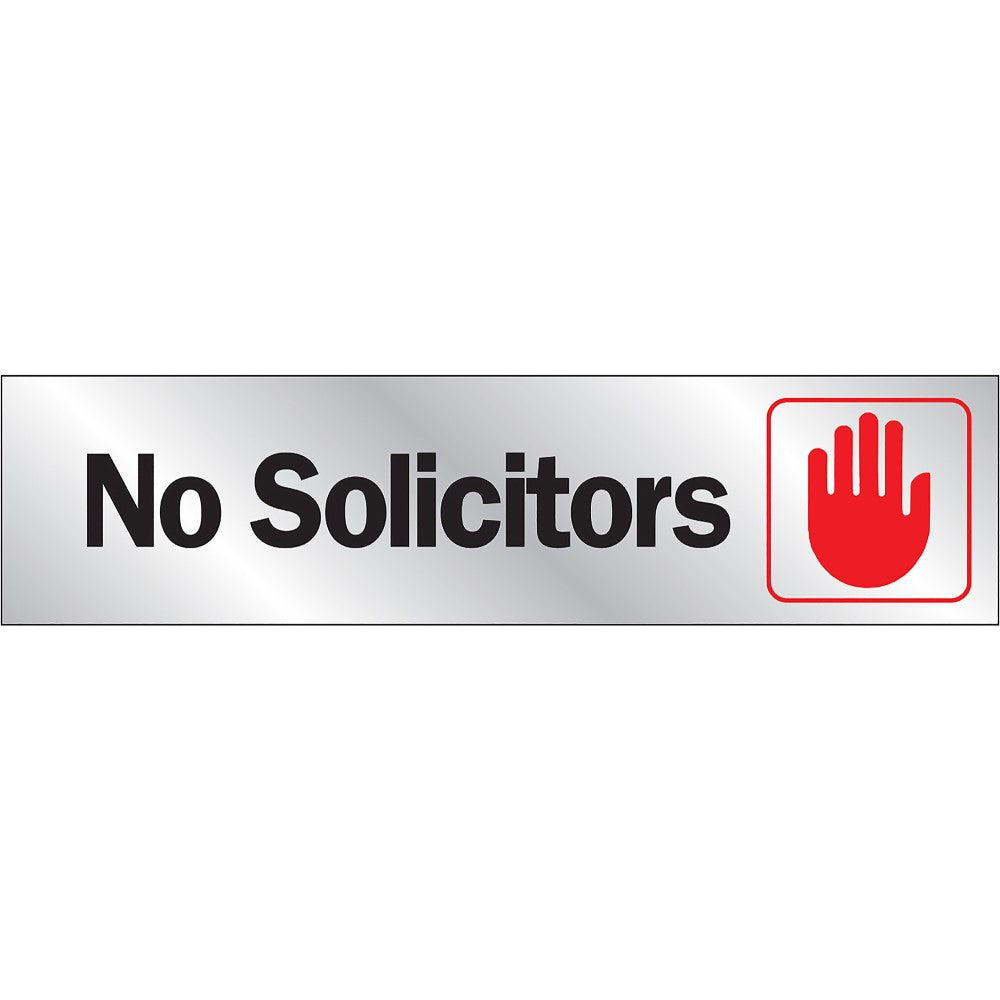 No Solicitors Sign 2" x 8" (10 pcs.)