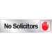 No Solicitors Sign 2" x 8" (10 pcs.)