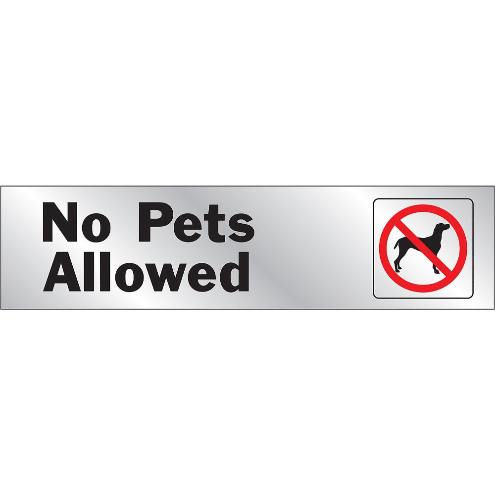 No Pets Allowed Sign 2" x 8" (10 pcs.)