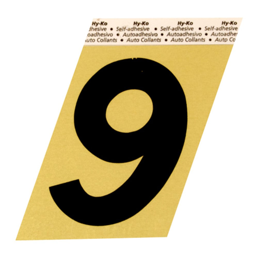 3.5" Gold Aluminum Number 9 (10 pcs.)